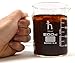 EISCO Premium Hand Crafted Beaker Mug, Thick Borosilicate Glass, Large Size, Pint Glass or Coffee Mug Sized, 500 ml Capacity, 16.9 oz.