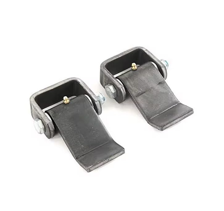 Weld on Trailer Hinges Heavy Duty Greaseable Dump Trailer Trucks Gate Door Hinge, Strap Style Short Leaf 2pcs