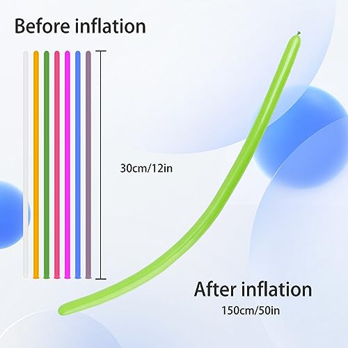 Image of ZNHIS 260 Balloons Kit - 100pcs Long Matt Color Mix for Balloon Arch and Animals - Random Colors