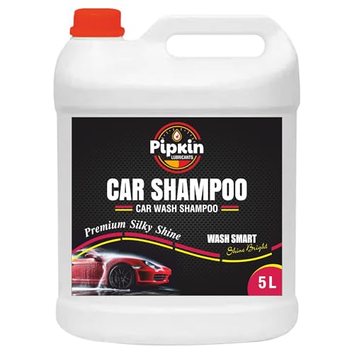 Image of Pipkin Car wash Shampoo 5 Ltr (Pack of 1) | High Foam for Deep Cleaning | Remove Tough Dirt | Safe on Paint | pH Neutral