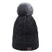 ViGrace Womens Winter Hat Slouchy Warm Beanie hats Faux Fur Pompom Chunky Baggy Ski Cap with Fleece Lined for Women
