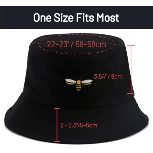 Image of Cotton Bucket Hat for Women Men Summer Travel Sun Beach Bucket Cap, Unisex Outdoor Fisherman Hat
