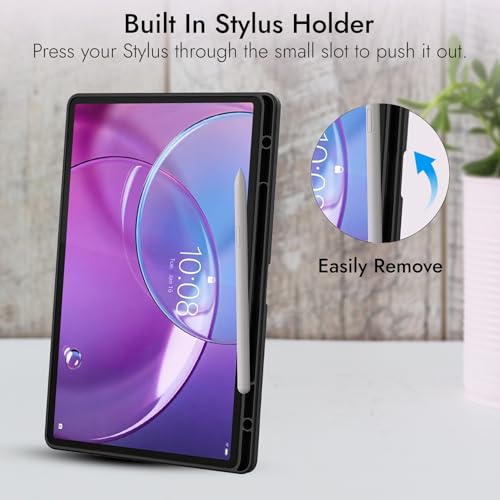 Image of Robustrion Case for Lenovo Idea Tab Pro 2nd Gen 13 inch Cover Case with [Pencil Holder] [Soft Flexible Case] for Lenovo Idea Tab Pro Gen 2 Cover Case 13 inch [Auto Sleep Wake Support] - Black