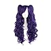 MapofBeauty 28"/70cm Longue Bouclé Femmes Tressé Perruques (Violet)