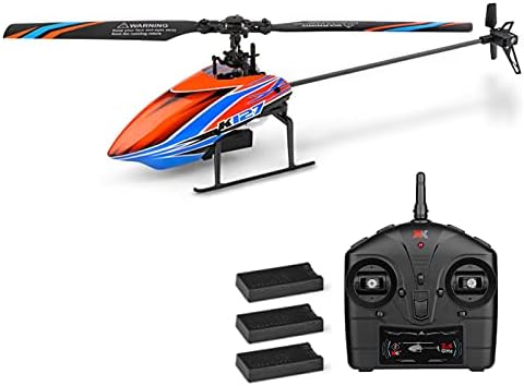 GoolRC RC Helicopter, WLtoys XK K127 Remote Control Helicopter, 4 Channel RC Aircraft with 6-Axis Gyro, Altitude Hold, One Key Take Off/Landing, Easy to Fly for Kids and Beginners, Include 3 Batteries