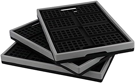 Bblie Plastic Collapsible Crates, Folding Crate Basket, 42 Liter, Set of 3