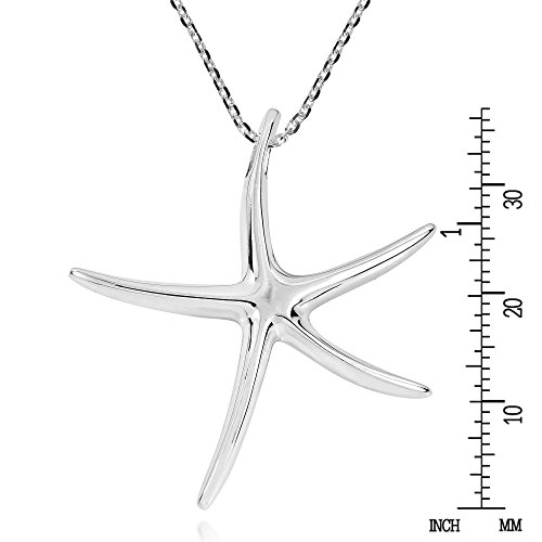 Aeravida Playful Starfish Dance .925 Sterling Silver Pendant Necklace #TOP4