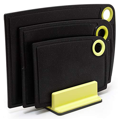 Kimpro Schneidbrett Set Anthrazit Frühstücksbrettchen Küchenbrettchen Cover