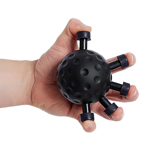 MITVIK Ultimate Finger Exerciser Strength Trainer Exercise Ball Hand Strengthener Hand Balls Workout Equipment for Men & Women (Black Heavier Finger) ABS (Acrylonitrile Butadiene Styrene)-image-42