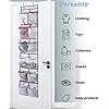 MISSLO Over The Door Organizer - 4 Large Pockets & 8 Side Pockets Storage For Bathroom, Bedroom, Nursery