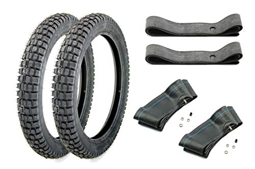 Set 2 Reifen Heidenau K46 2,75 x 16 Zoll 46M TT + 2 Schläuche + 2 Felgenbänder für Simson, Enduro und andere Krafträder