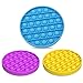 Produktbild Nalkids 3 Stück Pop IT Push Pop Bubble Fidget Toy Premium Qualität Sinnespielzeug Mode Lernspielzeug Sinnesamt Beruhigend Stress Relief Ideal für Kinder Autiste TDAH (blau, gelb, violett)