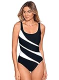 Miraclesuit Women's Swimwear Helix Tummy Control Scoop Neckline Underwire Bra One Piece Swimsuit,...