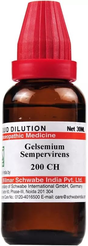 Willmar Schwabe India Homeopathic Gelsemium Sempervirens 200 CH (30ml) - by Muralidhar - by Muralidhar