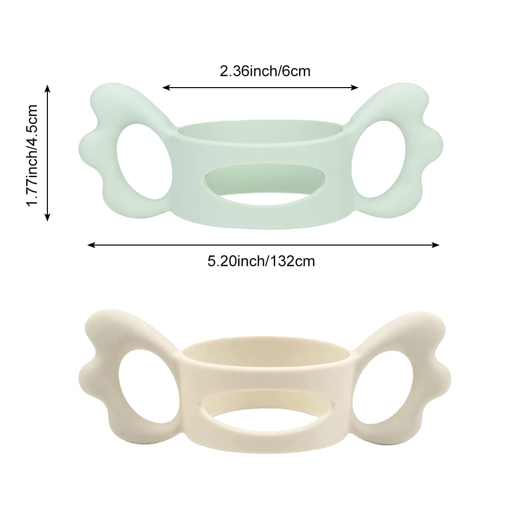 Poignées De Biberon Roadloo - Lot De 4 En Silicone Souple - Prise Facile Pour Bébé - Compatible Biberons Large Col (+6cm)