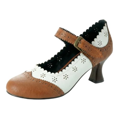 Robe de travail pour lanières Dirndl et escarpins pour femme confortables à talon bloc
