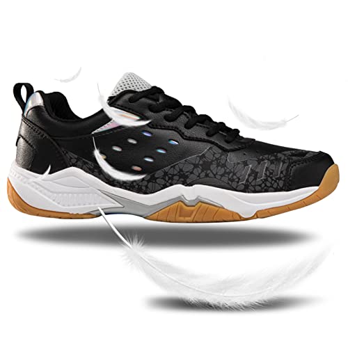Lupwee Pickleball Shoes For Men Women All Court Tennis Shoes Lightweight Indoor Outdoor Court Training Racketball Squash Volleyball Sneaker Shoes Black M10 #TOP3