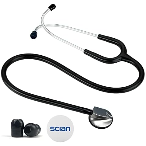 SCIAN Stethoscope - Deluxe Single Head Cardiology for Medical and Clinical Use, Perfect Work for Nurse Men Women Pediatric Infant Cover