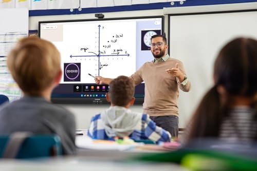 Image of Promethean ActivPanel V10 55 inch Digital Whiteboard for Office or Classroom, 4K UHD, Interactive Display, OS Flexible Device, Panel & Wall Mount Included, Bundled 4GB Android OPS-A, 3 Year Onsite Support