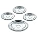 Kitchen Basics 101 119204XZ Style B Chrome 4 Pack Drip Bowls 3 Small 6" and 1 Large 8" Replacement for GE