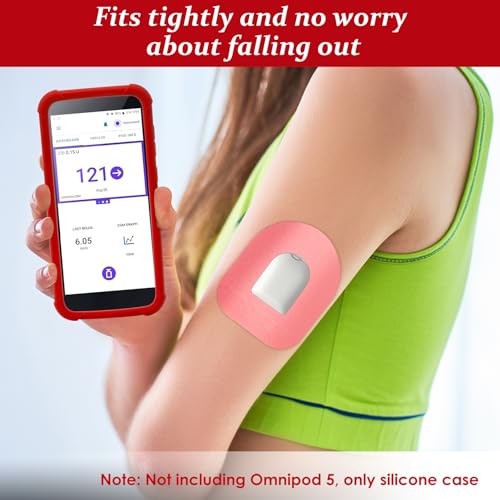 Omnipod-5-Silikon-Schutzhülle, Stoßfeste Omnipod 5 PDM Hülle zum Schutz Ihres Omnipod 5 Pod Tasche Case Empfängers von YOUSHARES (Rot)