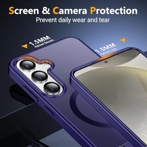 Image of SPIDERCASE Magnetic for Samsung Galaxy S24 Plus Case, Purple | [3 Stand Ways][ Military Grade Drop Protection] with Invisible Stand Shockproof Slim Case for Samsung Galaxy S24 Plus 6.7 inch