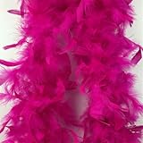 Boa de plumas de pavo de 2 metros de grosor, 60 g, para ropa, plumas de pollo, manualidades, decoración, rosa
