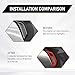 Ferianl 2PCS Wheel Fender Air Vent Inlet Trim Cover Decor, Side Fender Hood Vent Trim Panel, Compatible with Jeep Wrangler JL JLU Gladiator JT 2018-2025, Red Auto Exterior Accessories