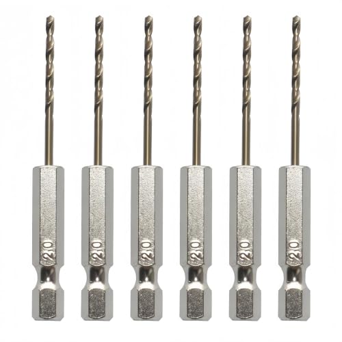 Image of VZU 6Pcs 2mm Hex Shank HSS Drill Bit Set – for Wood, Steel, Metal & Plastic