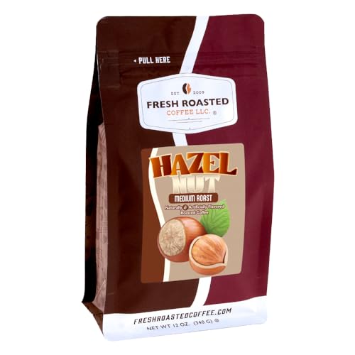 Image of Fresh Roasted Coffee, Hazelnut Flavored Drip Ground Coffee, Medium Roast, Kosher, 12 oz