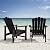 ACUEL Stackable HDPE Adirondack Chairs Set of 2 – Durable, Weather-Resistant Outdoor Patio Seating, Low Maintenance Poly Lumber Chairs for Porch, Deck, Garden, Fire Pit (Black)
