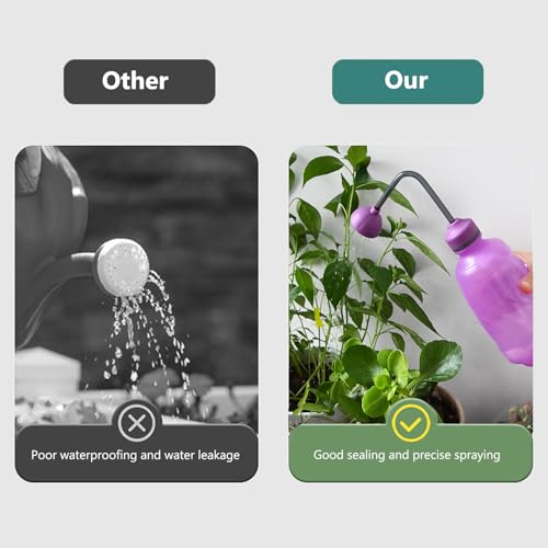 JUSUFU Regador para Mudas, Pequeno Regador para Plantas Domésticas, Flores de Jardim 0,45L (Roxo)