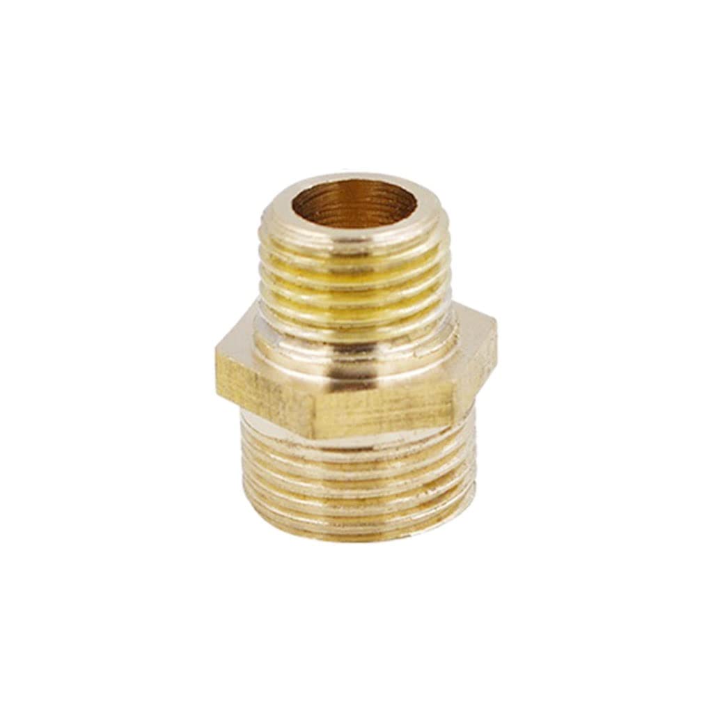 Brass Pipe Hex Nipple Fitting, 304 Stainless Steel BSP Male to Male Thread Quick Coupler Adapter - 1pc(DN8-DN10)
