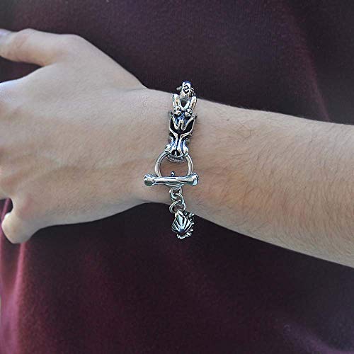 Forziani Karma Dragon Stainless Steel Bracelet - High Quality Stainless Steel Link Chain Bracelet - Lucky Dragon - Jewelry Gift For Men - Luxury Gift Box Packaging Included #TOP1