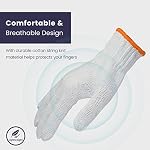 FMP Brands 12 Gants en coton blanc tricoté, Gants de sécurité pour hommes femmes, Gant en vrac, Linges de gants élastiques, BBQ Protection pour la construction Entrepôt industriel Jardinage