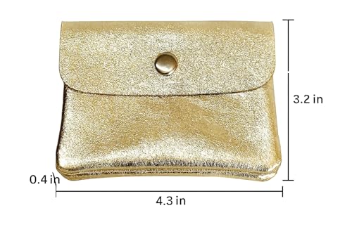 small women's wallet in genuine leather (light gold)4