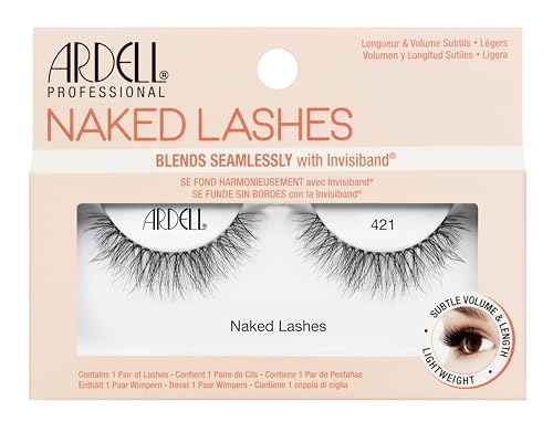 Ardell Naked Lash 421 False Eyelashes, Subtle Volume and Length, Vegan Friendly, 1 Pair (Pack of 1)