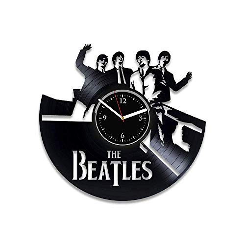 LKCAK Horloge Beatles Horloge Art Mural - Les Beatles, Paul McCartney, John Lennon, RIngo Starr, George Harrison LKCAK Horloge Beatles Horloge Art Mural