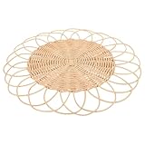 UTHCLO Mantel Individual de Rattan Mano Posavasos Natural Antideslizante para Cocina y Comedor Decoración Bohemia Vintage Resistente al Calor y Reutilizable