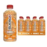 Suerox Naranja-Mandarina Bebida Hidratante con 8 Iones Esenciales y Electrolitos Sin Azúcar, Suero Oral Funcional con...