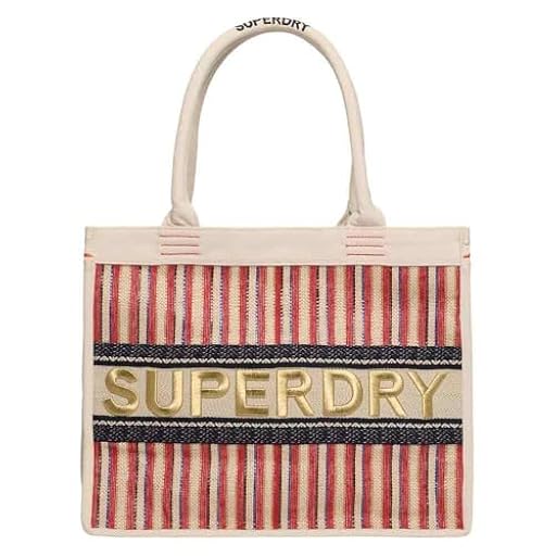 Superdry Bolso de mano de lujo para mujer con bordado, Crudo Rojo, talla única | Ya disponible en tu tienda friki favorita! En mundofriki.es! Superdry Bolso de mano de lujo para mujer con bordado, Crudo Rojo, talla única | Ya disponible en tu tienda friki favorita! En mundofriki.es!