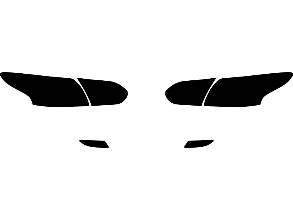 Rvinyl Tail Light Tint Covers Compatible with Ford Focus 2015-2018 (Sedan) - Blackout Smoke