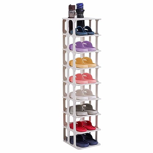 Meuble à chaussures blanc extensible pour rangement de bottes et accessoires
