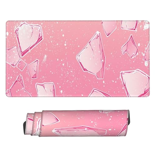 Grand Tapis de Souris Gaming 1200x400mm - Art Rose Tapis de Souris XXL Gamer - Mouse Pad Bords Cousus - Mousepad avec Base en Caoutchouc Antidérapante, pour Maison/Bureau/Gamer C10101