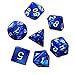 Price comparison product image AchidistviQ 7Pcs Luminous Polyhedral Dice Set for Dungeons Dragons Bar KTV Table Board Game Seven-pack number multi-face board game Dice Set Blue