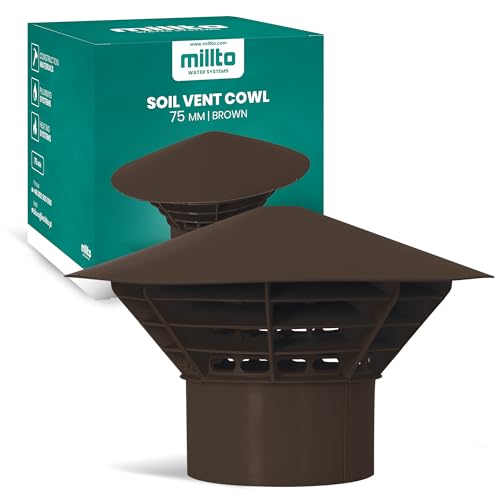 Cubierta De Lluvia Tapa De Ventilación del Tejado (75 mm | Marrón)