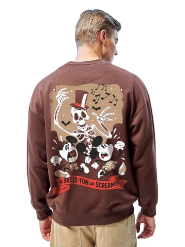 Image of Bewakoof Men's Graphic Printed Oversized Fit Full Sleeve Round Neck Fleece Sweatshirt