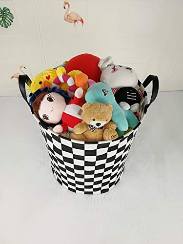 Image of MAIZMZ Boys Storage Basket Kids Hamper Storage Bins Toys Organizer Foldable Laundry Basket Large Collapsible Canvas for Home Outdoor Race Car Room Decor Gifts