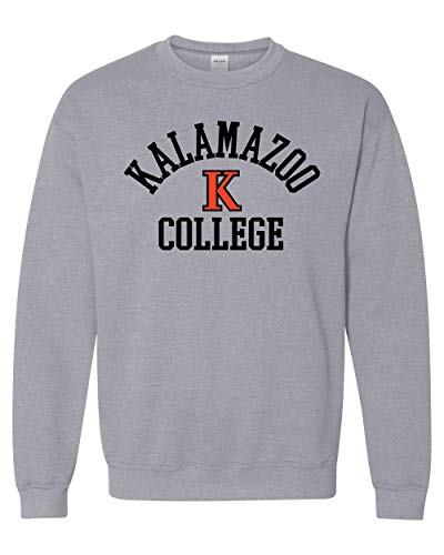Kalamazoo K College Arched Two Color Unisex Crewneck Sweatshirt - K College Hornets Apparel