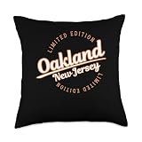 Retro Athletic Oakland NJ Apparel Throw Pillow